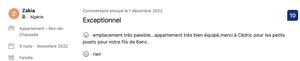 Excepcional. Ubicación muy tranquila... apartamento muy bien equipado, gracias a Cédric por los juguetitos para nuestro hijo de 6 años.