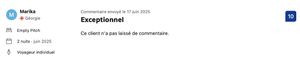 Außergewöhnlich. Dieser Kunde hat keinen Kommentar hinterlassen.
